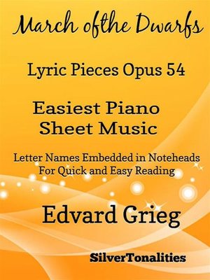 cover image of March of the Dwarfs Lyric Pieces Opus 54 Easiest Piano Sheet Music